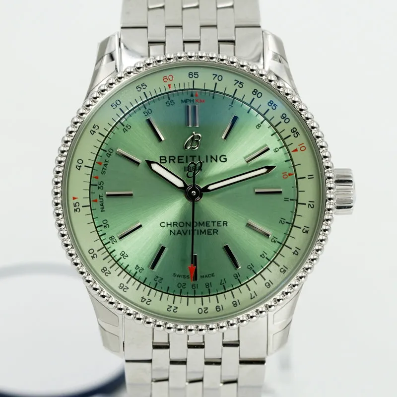 Breitling Navitimer Automatic 35mm A17395361L1A Stainless Steel Green Dial