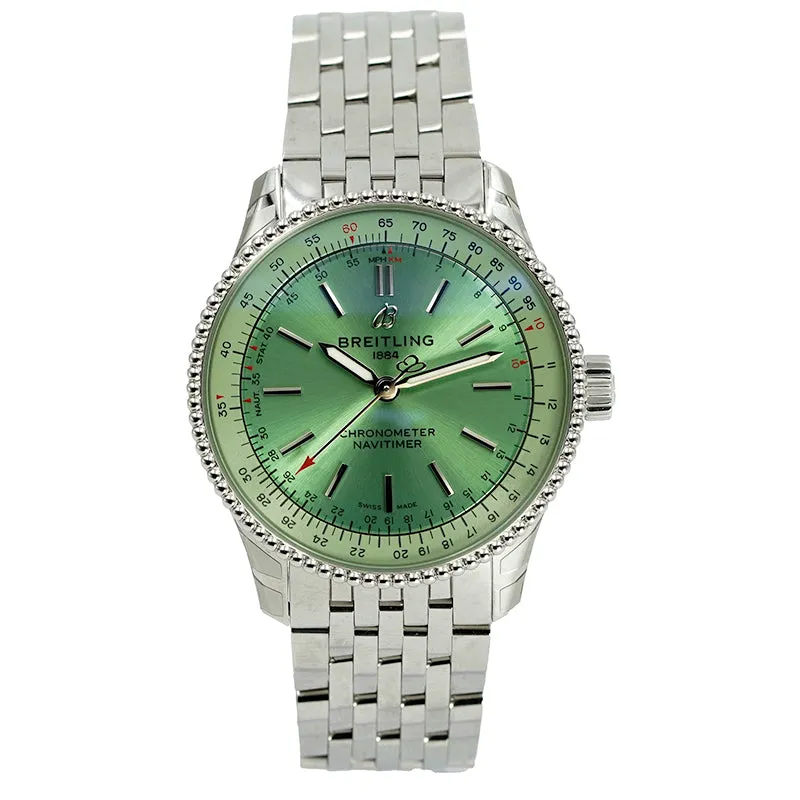 Breitling Navitimer Automatic 35mm A17395361L1A Stainless Steel Green Dial