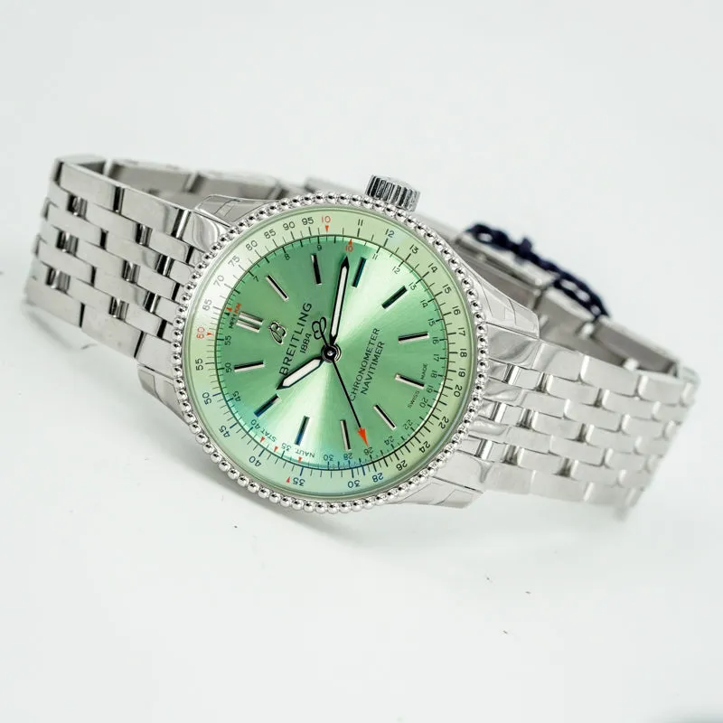 Breitling Navitimer Automatic 35mm A17395361L1A Stainless Steel Green Dial