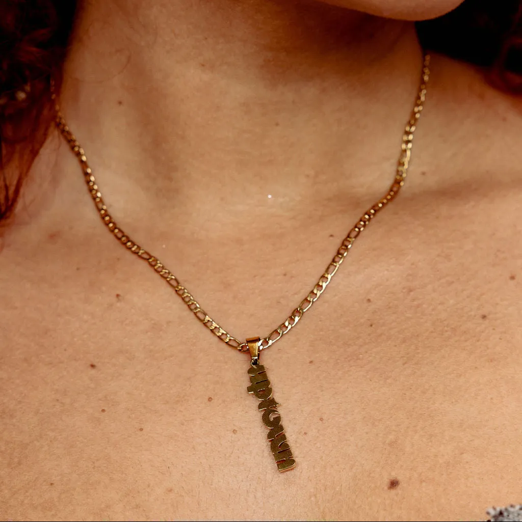 'Brooklyn' or 'Uptown' 18k Gold Nameplate Necklaces