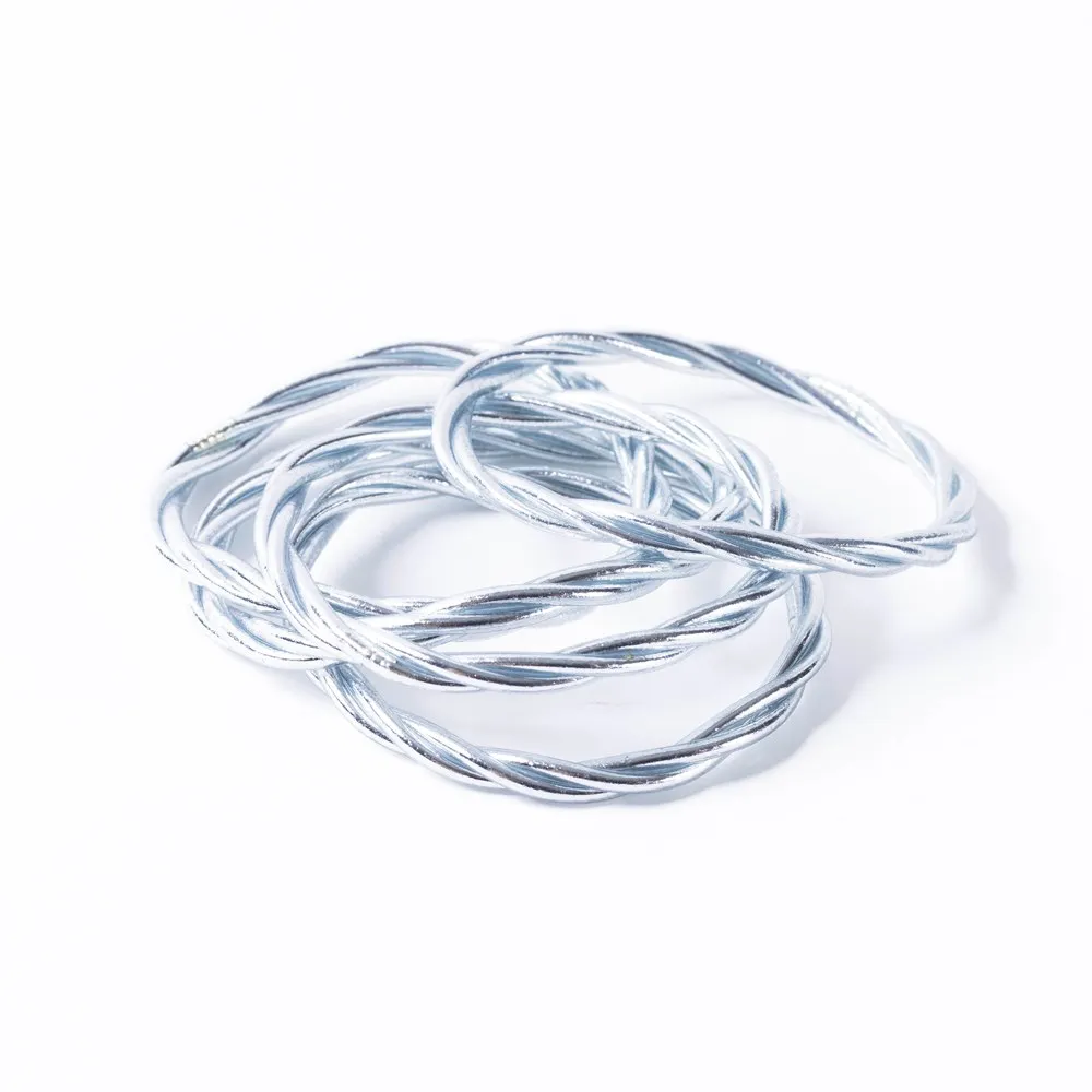 Buddhist Bracelet - Twist Silver