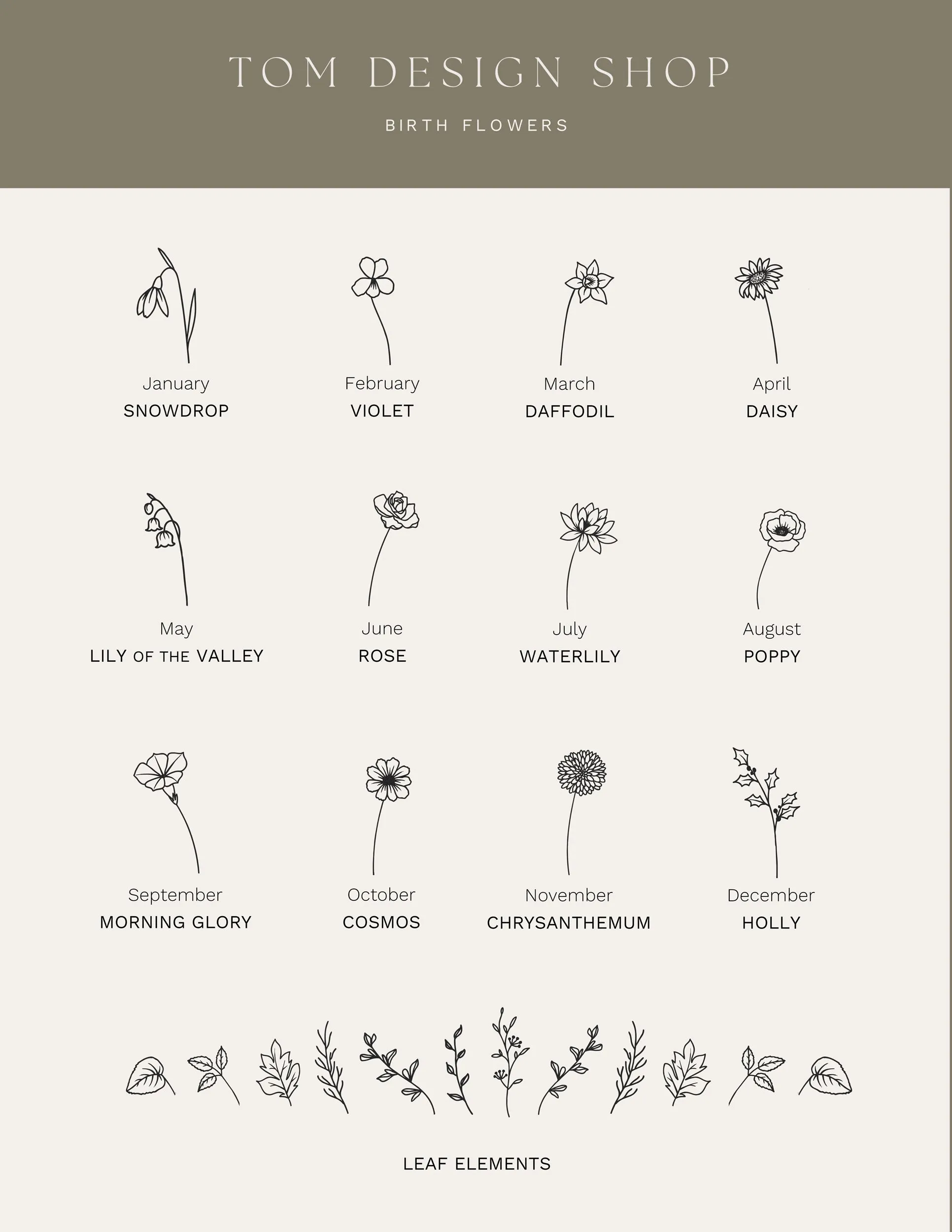 Build a Birth Flower | Chain Bracelet