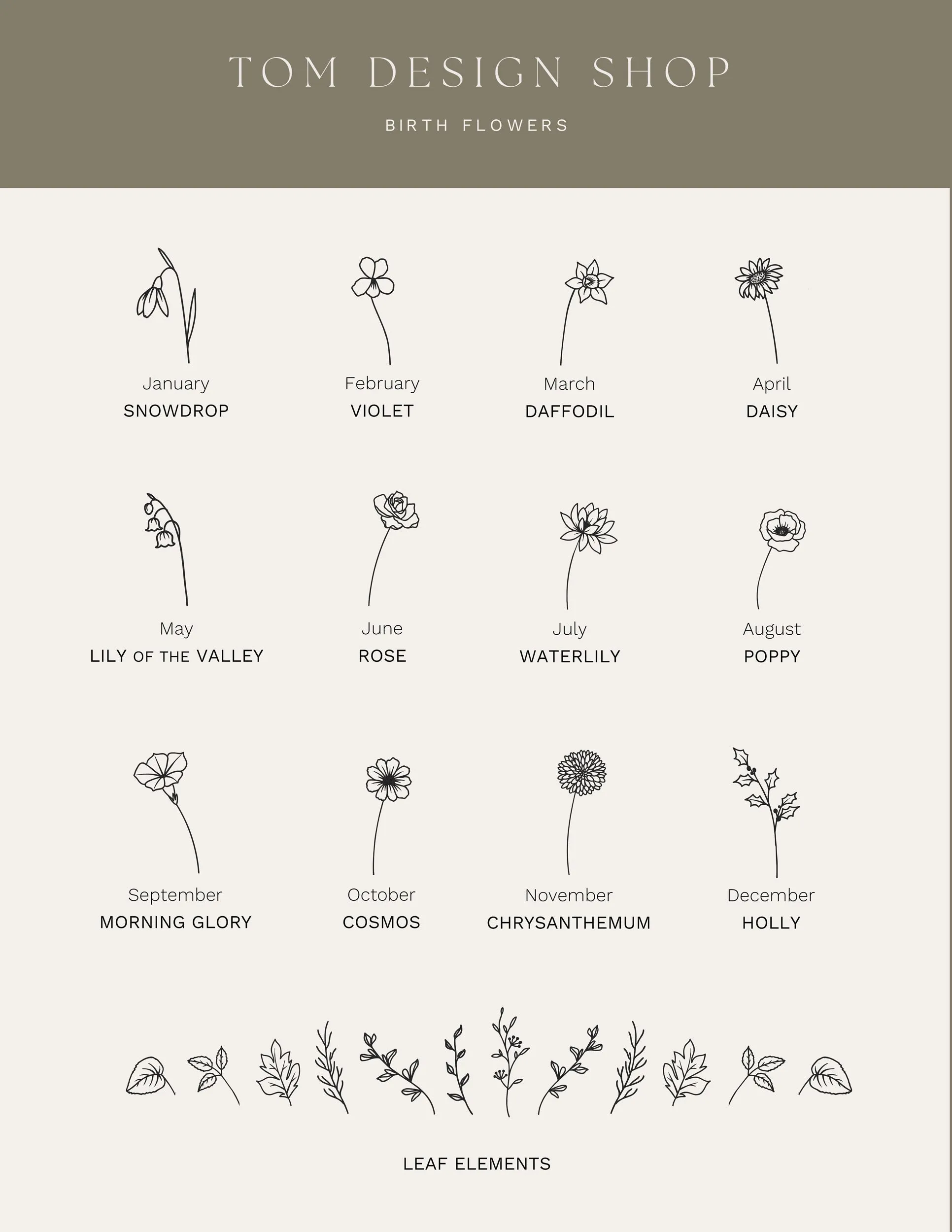 Build a Birth Flower | Clip Bracelet