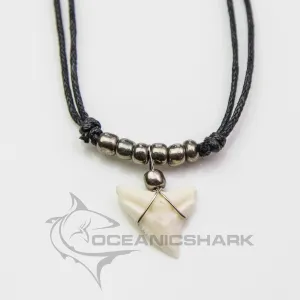 Bull shark tooth necklace beads c150