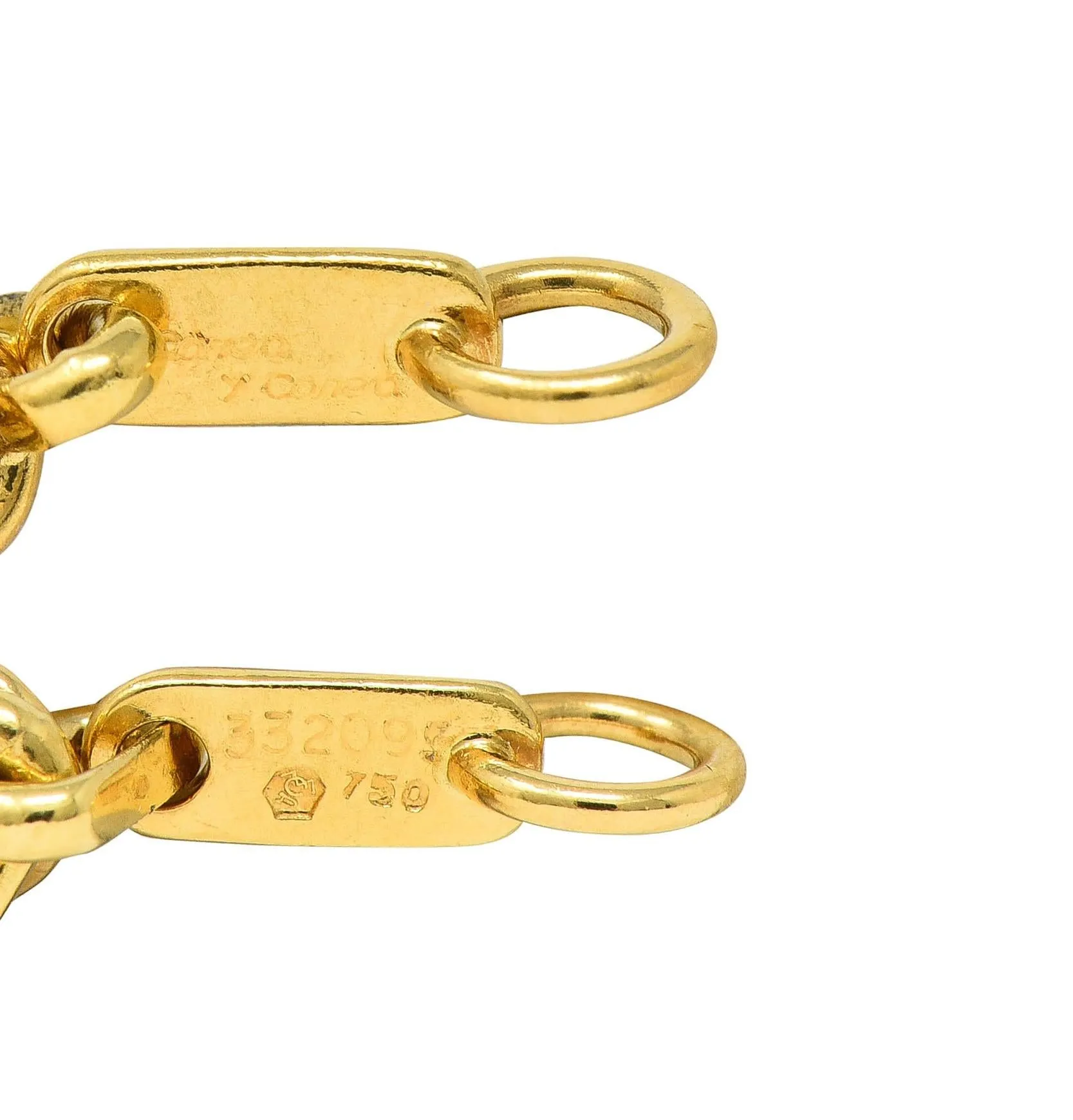 Carrera Y Carrera 1990's 18 Karat Yellow Gold Vintage Musical Cherub Charm Bracelet