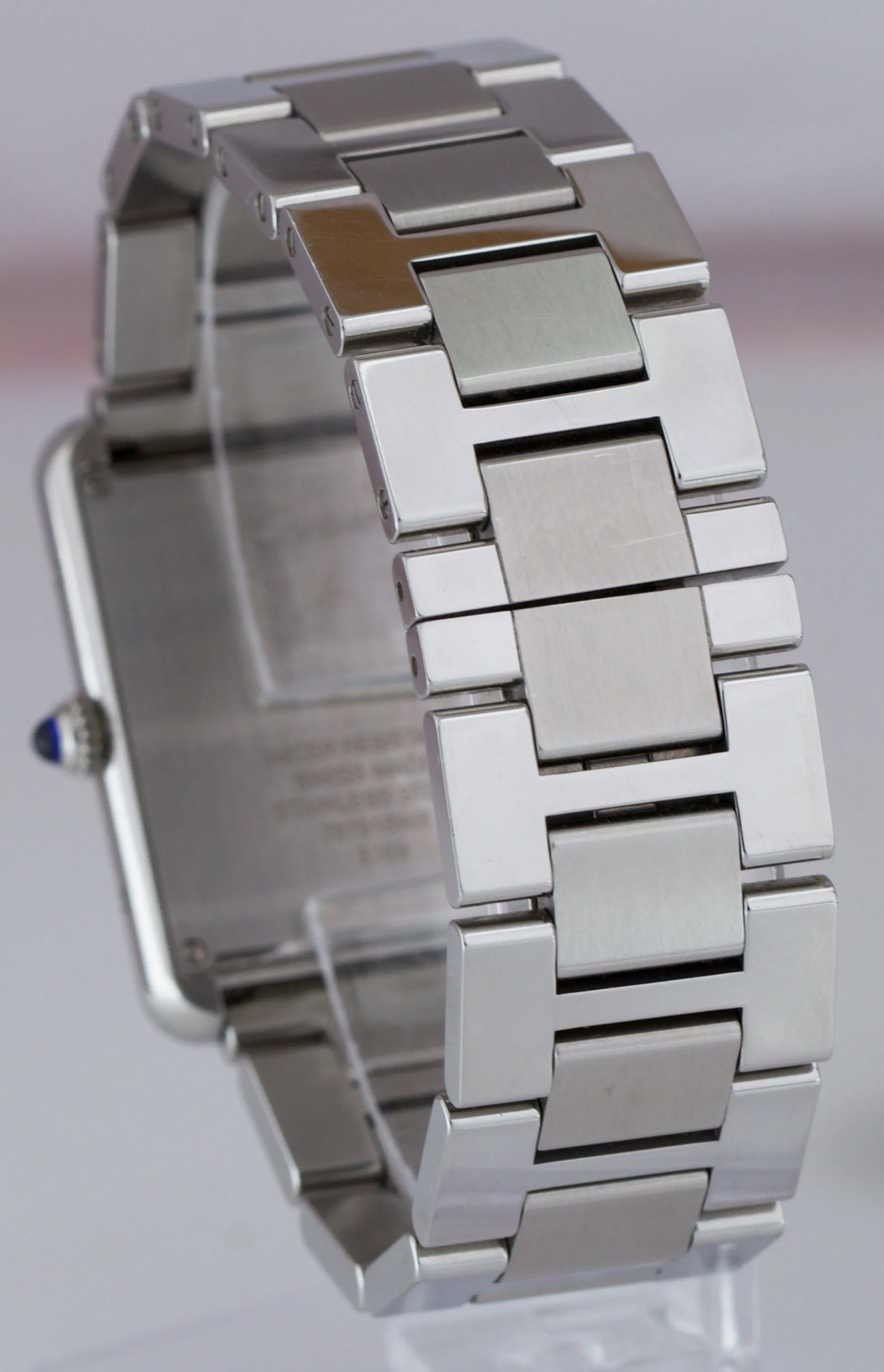 Cartier Tank Solo Large Stainless Steel Roman Quartz Date 3169 / W5200014 Watch