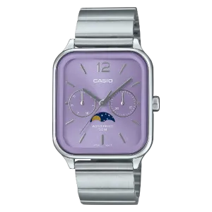 Casio Silver Stainless Steel Purple Dial Quartz Watch for Gents - MTP-M305D-6AVDF
