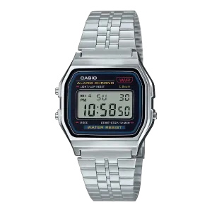 Casio Silver Stainless Steel Silver Dial Quartz Watch for Unisex - A-159W-N1DF
