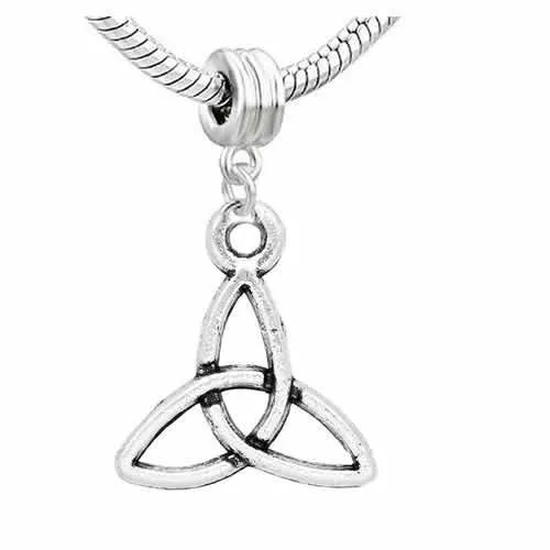 Celtic Knot European Bead Compatible for Most European Snake Chain Bracelet