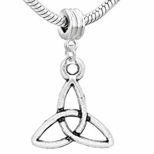 Celtic Knot European Bead Compatible for Most European Snake Chain Bracelet