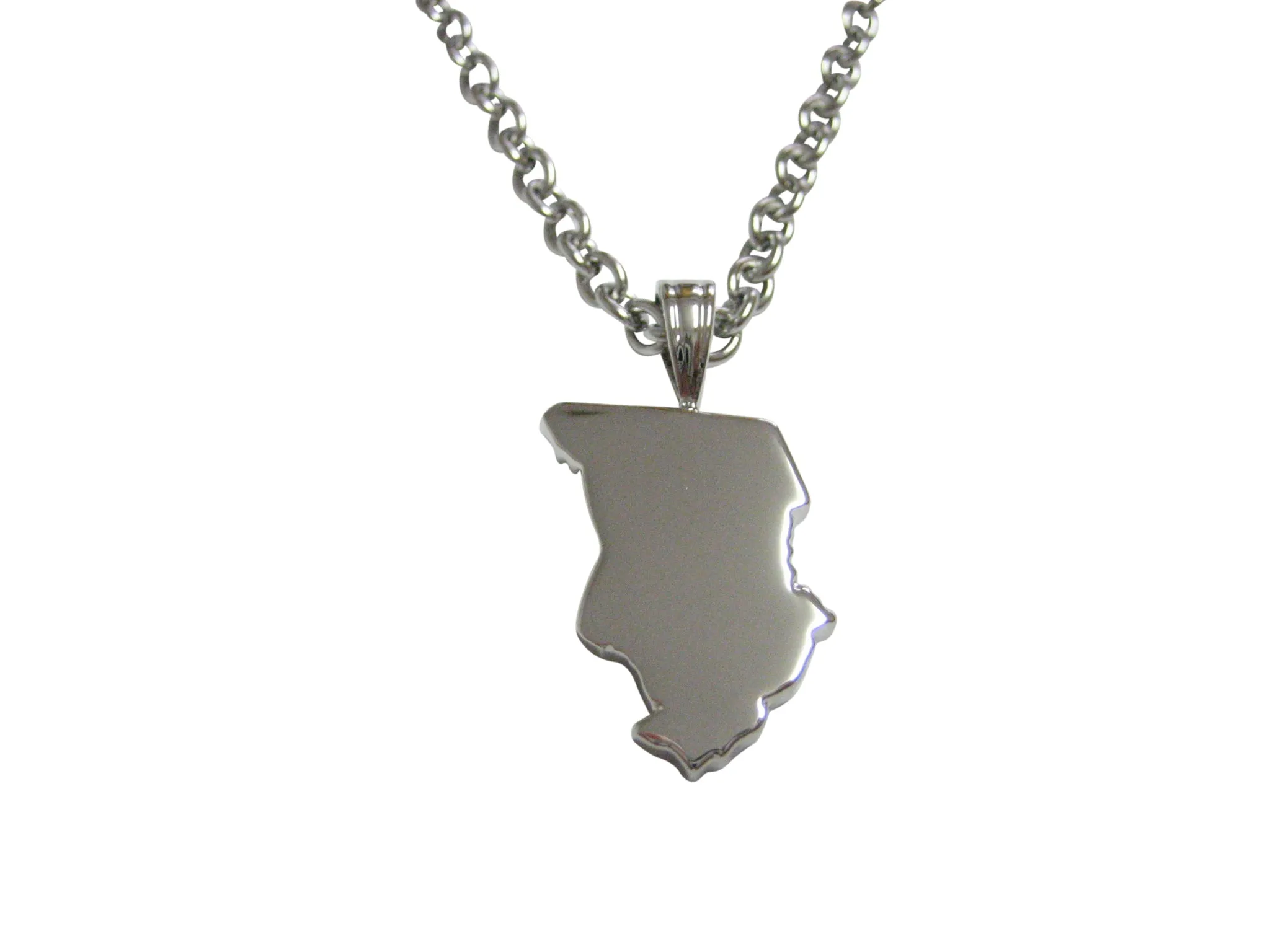 Chad Map Shape Pendant Necklace
