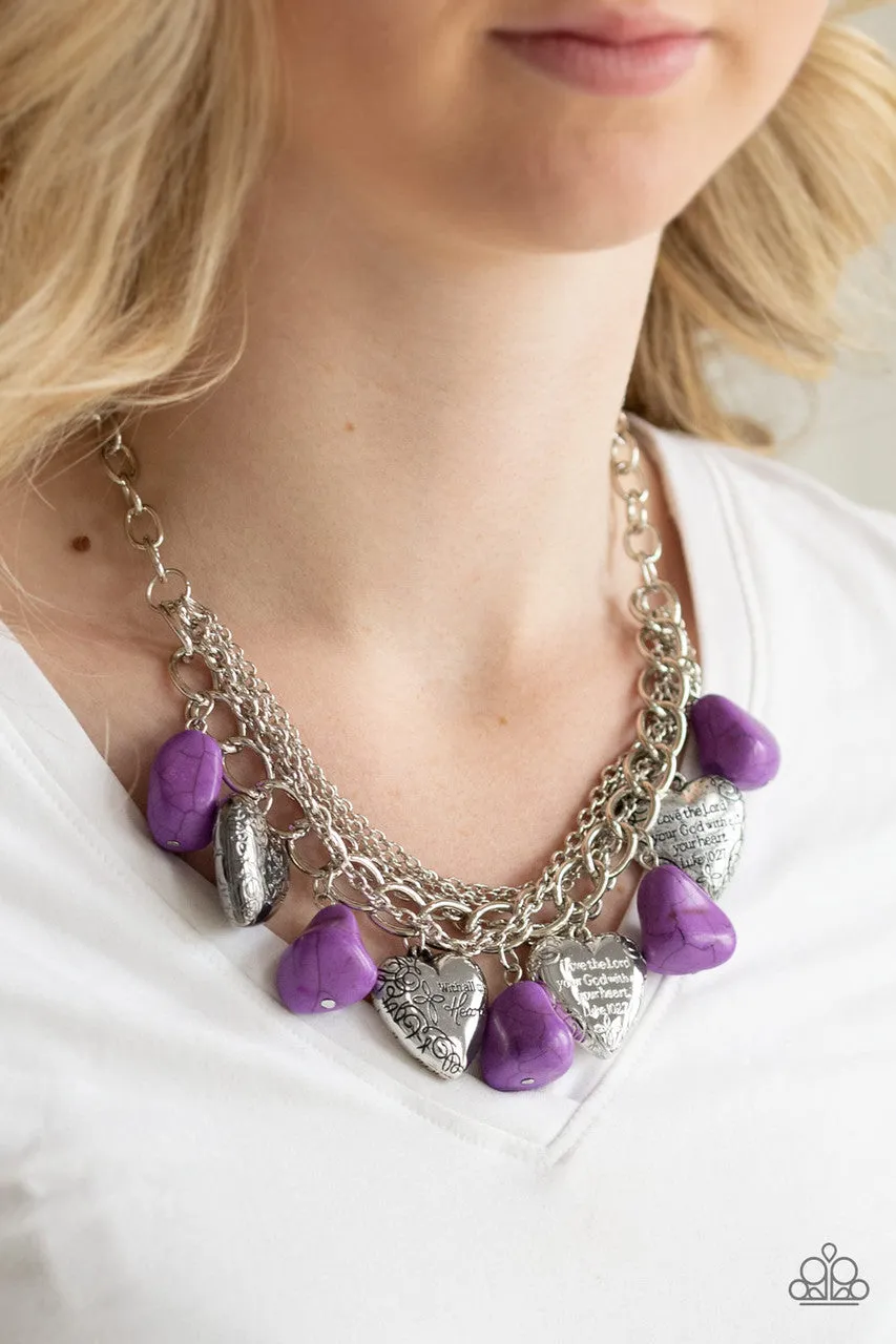 Change of Heart Purple Paparazzi Necklace