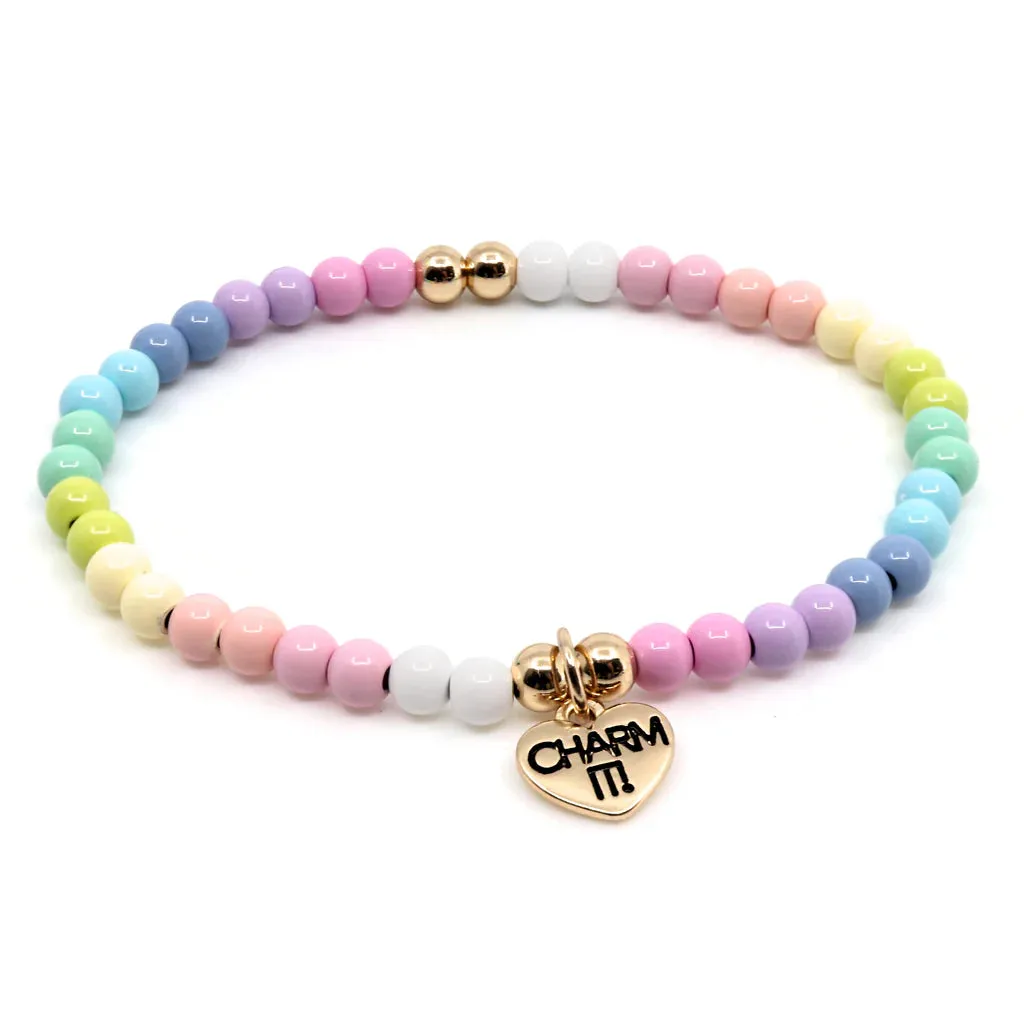Charm It! 4MM Stretch Bead Bracelet