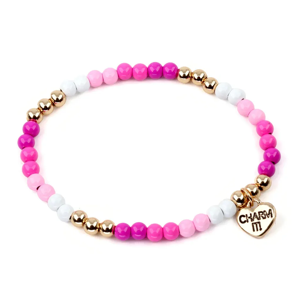 Charm It! 4MM Stretch Bead Bracelet