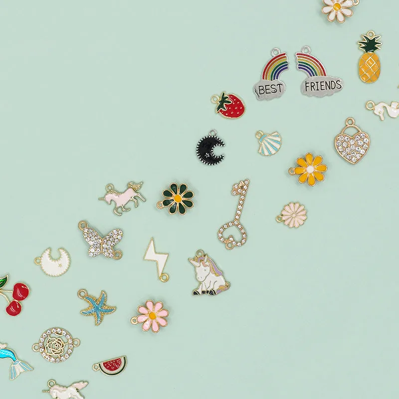 CHARMS ACRYLIC DAISY MULTI 19MM 4PC
