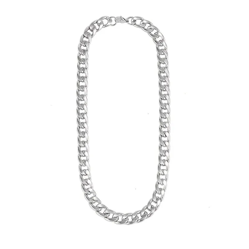 Chunky Cuban Link Chain Necklace Punk Stainless Steel Chain Necklace