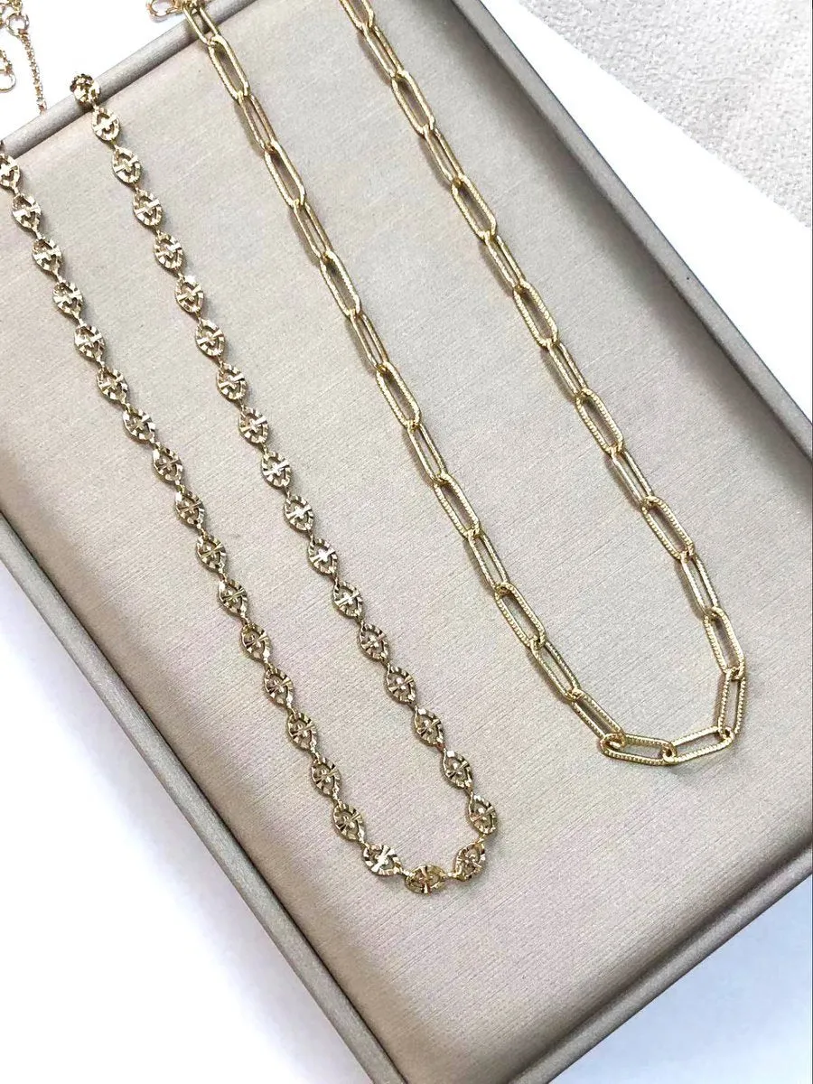 Chunky Gold Necklace For Women Layered Gold Cuban Link Chain Choker Necklace