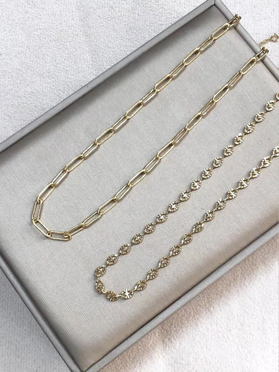 Chunky Gold Necklace For Women Layered Gold Cuban Link Chain Choker Necklace