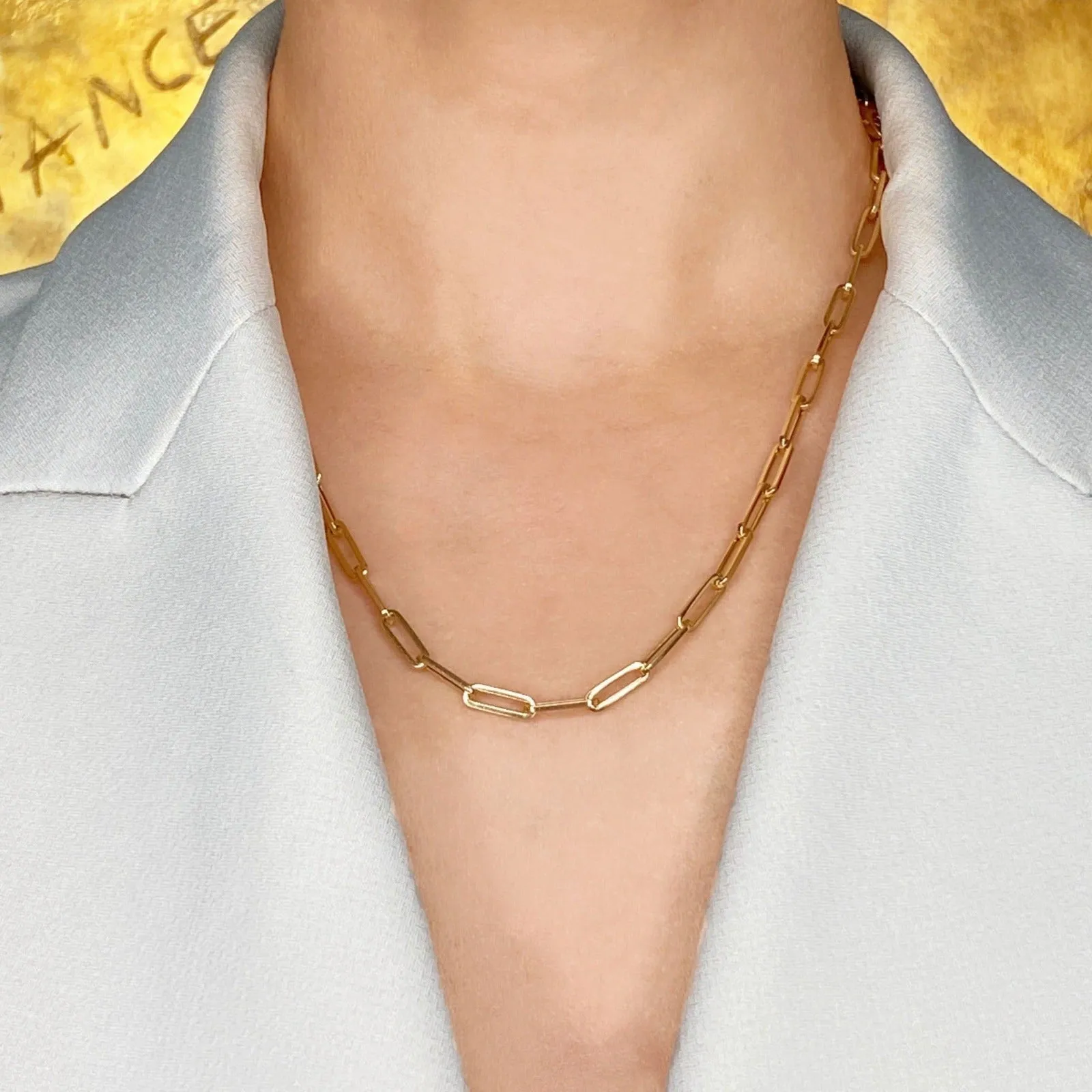 Chunky Paperclip Chain Necklace