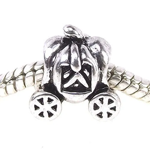 Cinderella's Pumpkin Carriage Spacer European Bead Compatible for Most European Snake Chain Bracelet