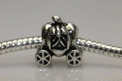 Cinderella's Pumpkin Carriage Spacer European Bead Compatible for Most European Snake Chain Bracelet