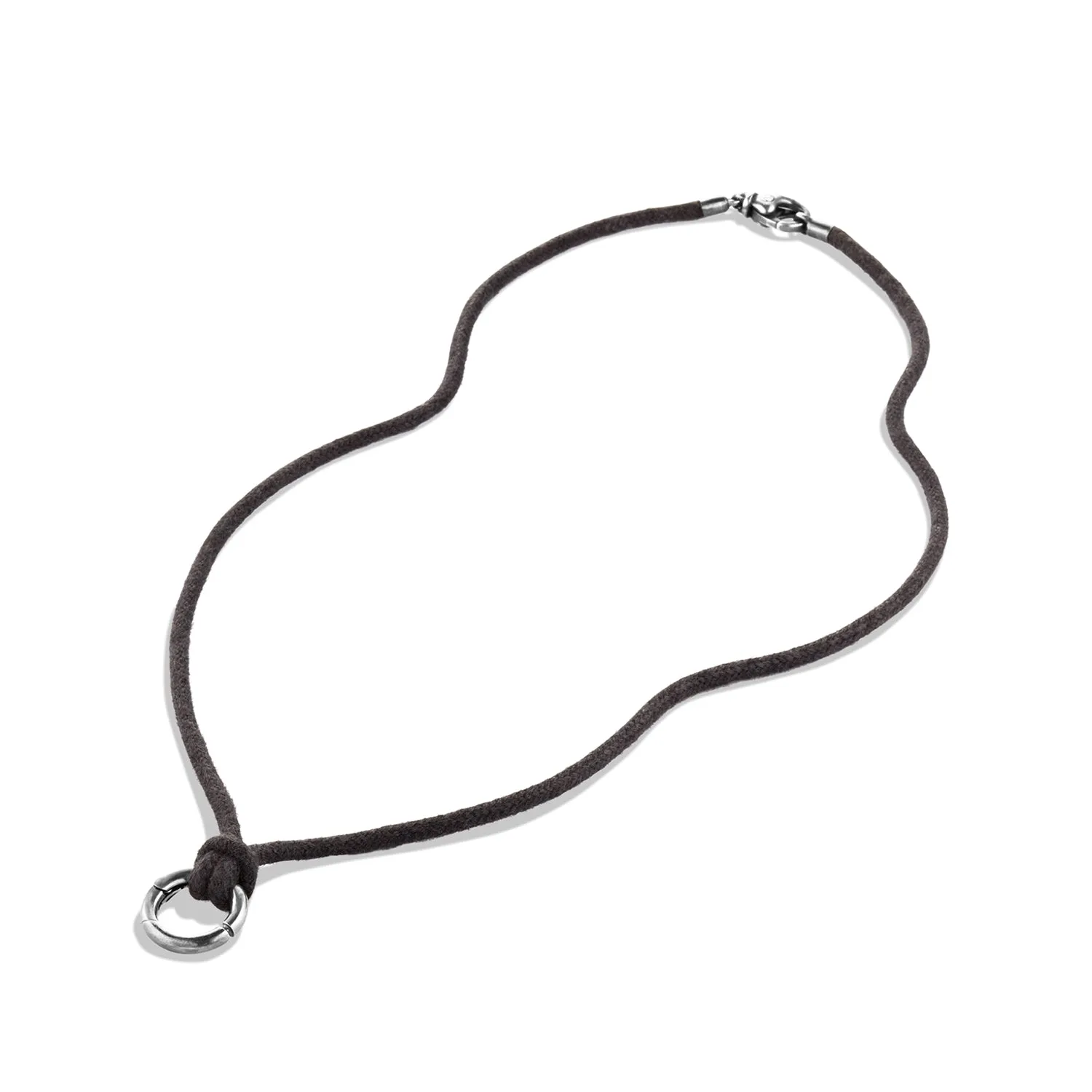 Circle Amulet Necklace Holder on Cord, 22" Length
