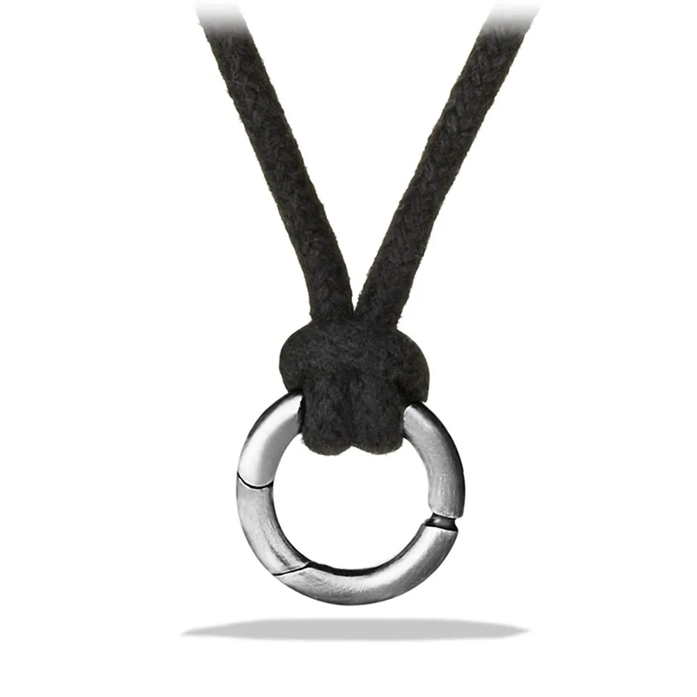 Circle Amulet Necklace Holder on Cord, 22" Length