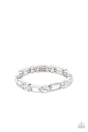 Classic Couture White Paparazzi Bracelet