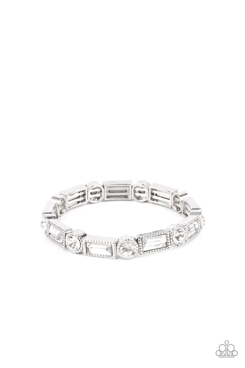 Classic Couture White Paparazzi Bracelet