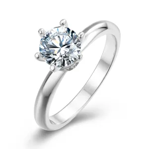 Classic Round Cut Moissanite Diamond Fashion Solitaire Ring