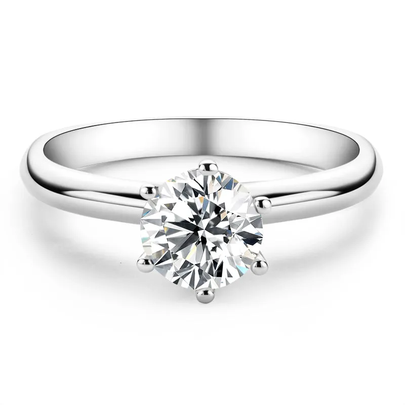 Classic Round Cut Moissanite Diamond Fashion Solitaire Ring