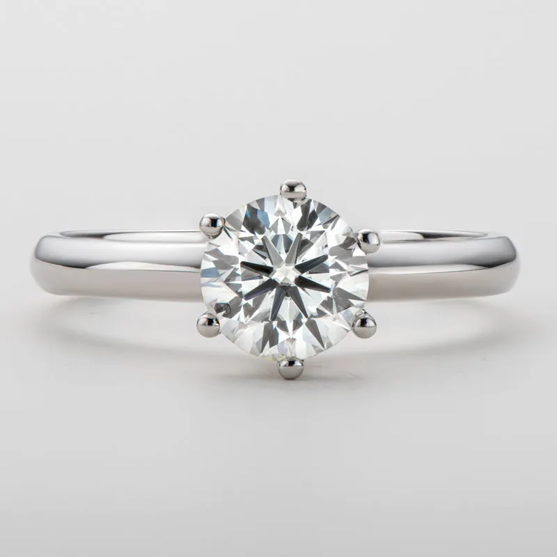 Classic Round Cut Moissanite Diamond Fashion Solitaire Ring