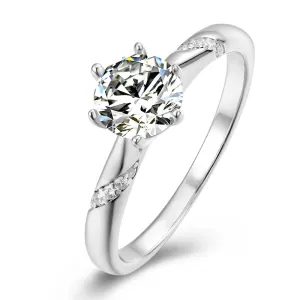 Classic Round Cut Moissanite Diamond Fashion Solitaire Ring