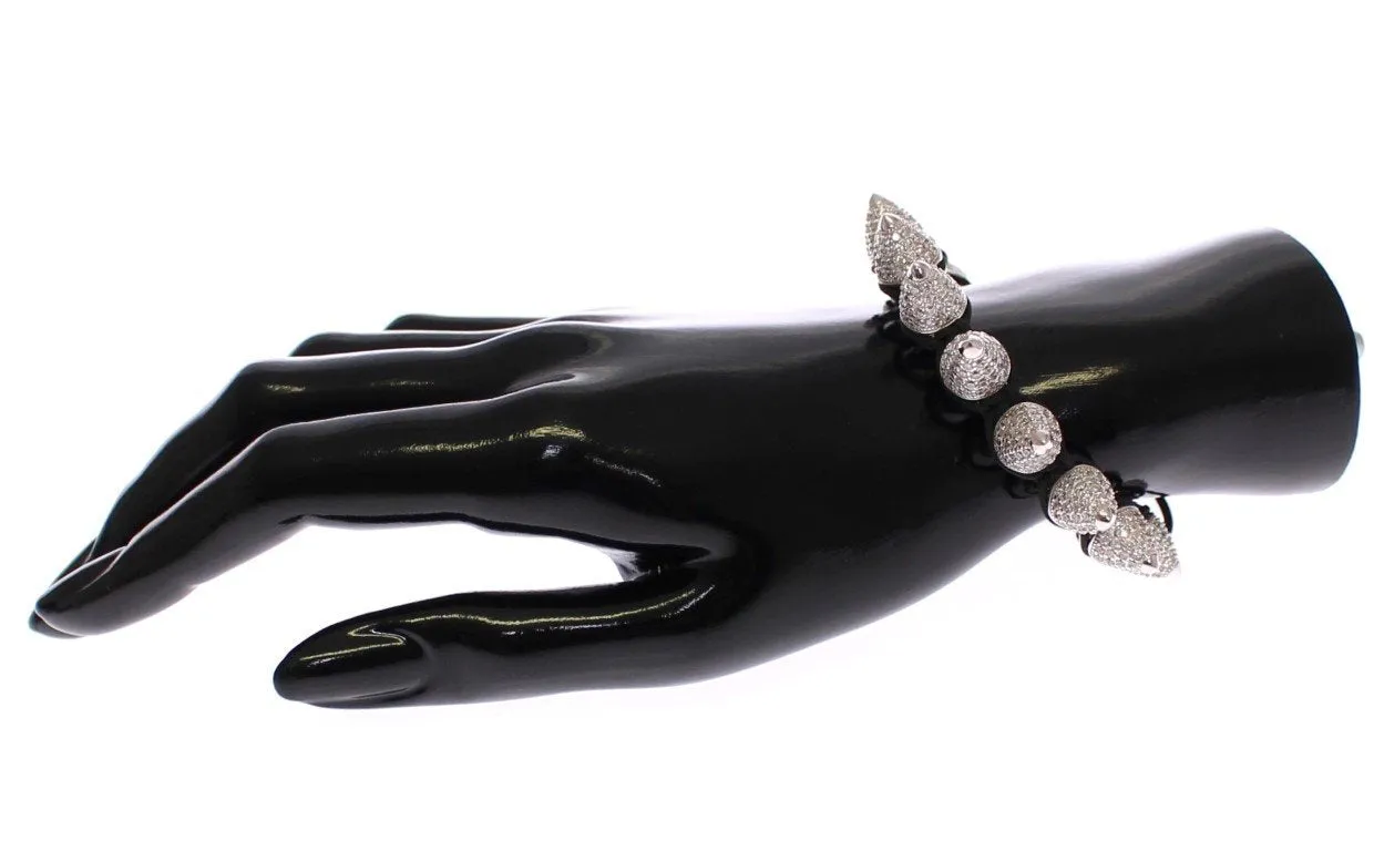 Clear CZ Cone 925 Silver Bracelet