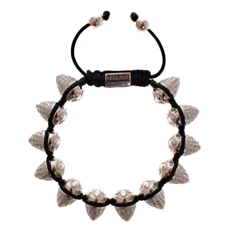 Clear CZ Cone 925 Silver Bracelet