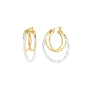 Clear Lucite Layered Hoop Earrings