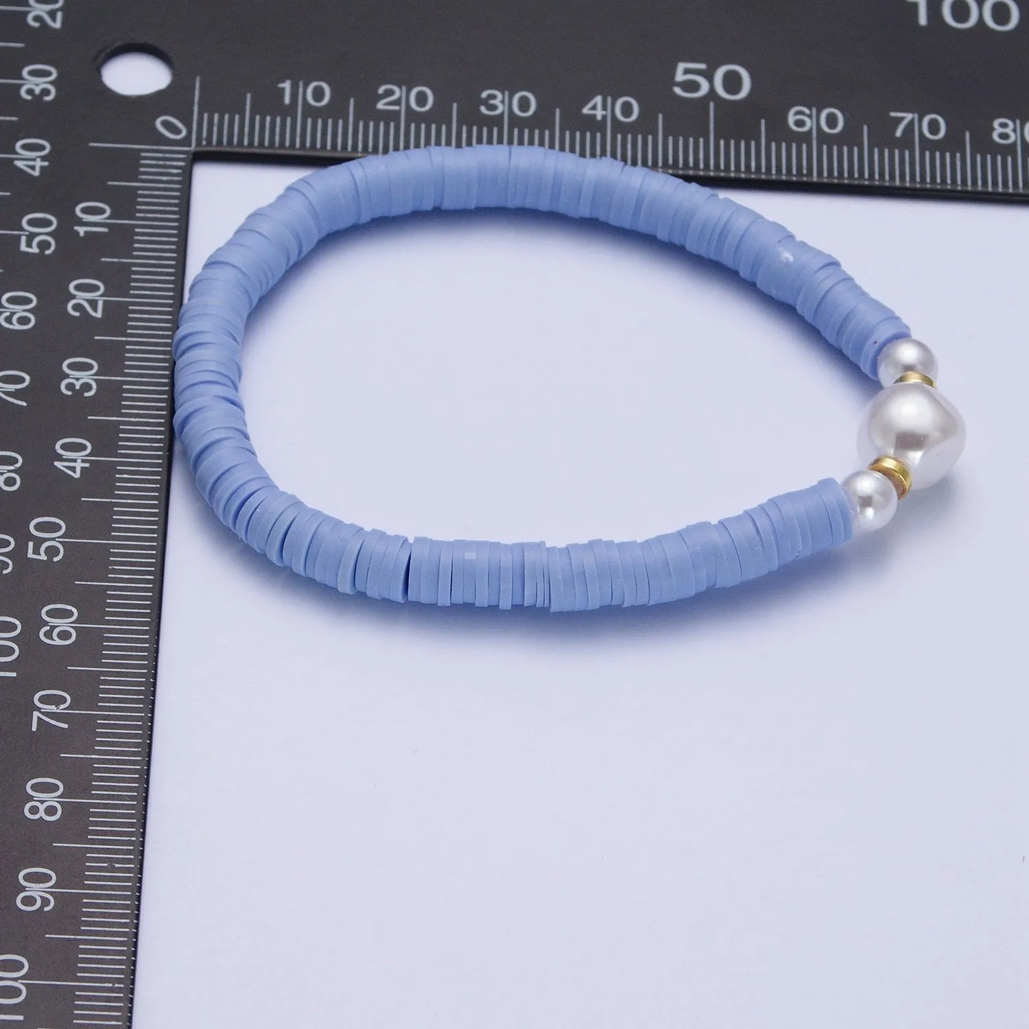 Clearance Pricing BLOWOUT Heishi Bead Bracelet with Fresh Water Pearl, Arm Candy Bracelet Summer Stackable Bracelet WA-1072 to WA-1085