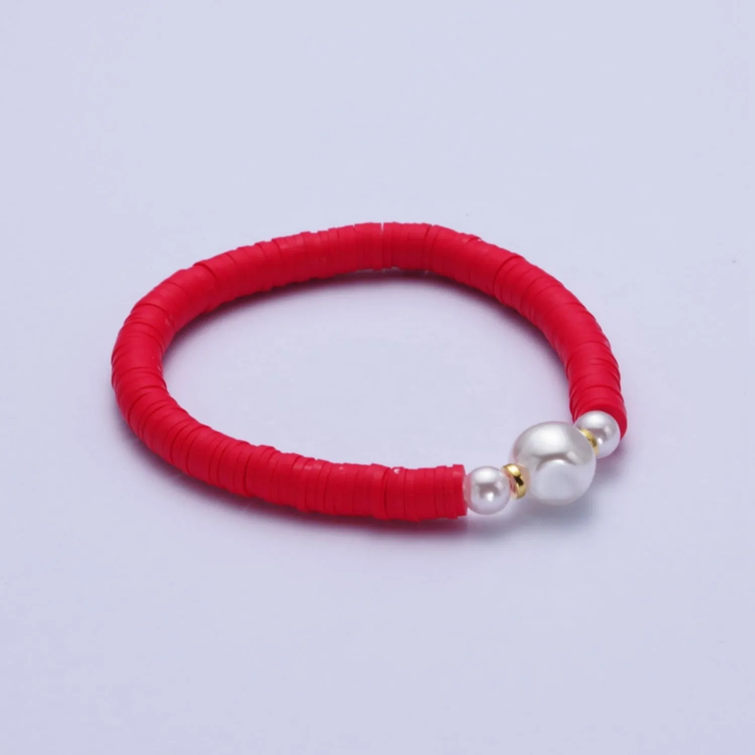 Clearance Pricing BLOWOUT Heishi Bead Bracelet with Fresh Water Pearl, Arm Candy Bracelet Summer Stackable Bracelet WA-1072 to WA-1085