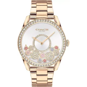 Coach Preston Rose Gold Stainless Steel Silver Dial Quartz Watch for Ladies - 14503776