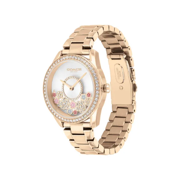 Coach Preston Rose Gold Stainless Steel Silver Dial Quartz Watch for Ladies - 14503776