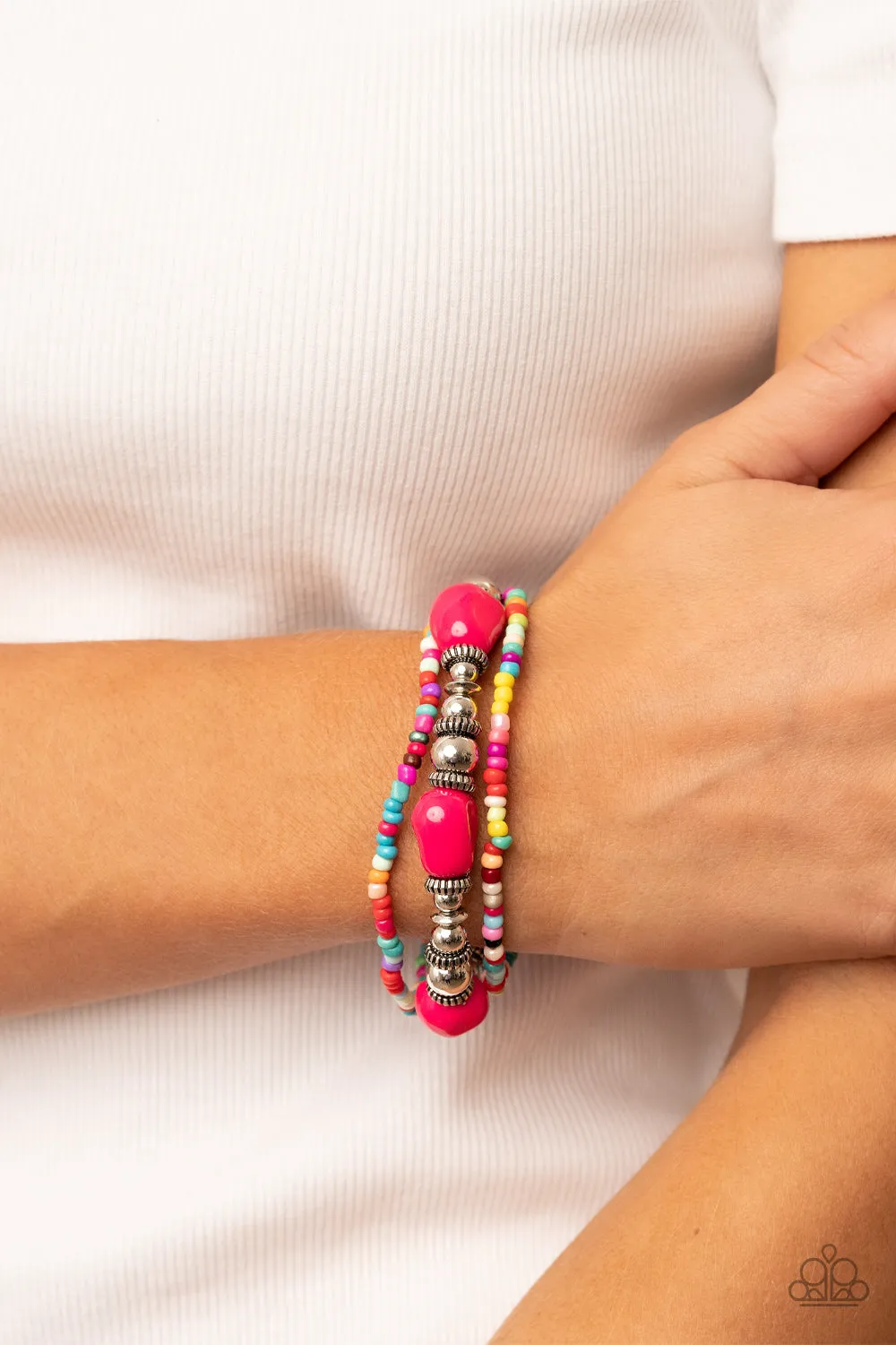 Confidently Crafty - Pink Paparazzi Bracelet