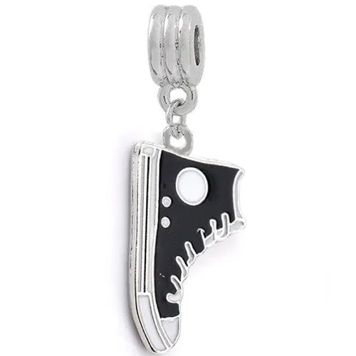 Converse Shoe Dangle Charm European Bead Compatible for Most European Snake Chain Bracelet