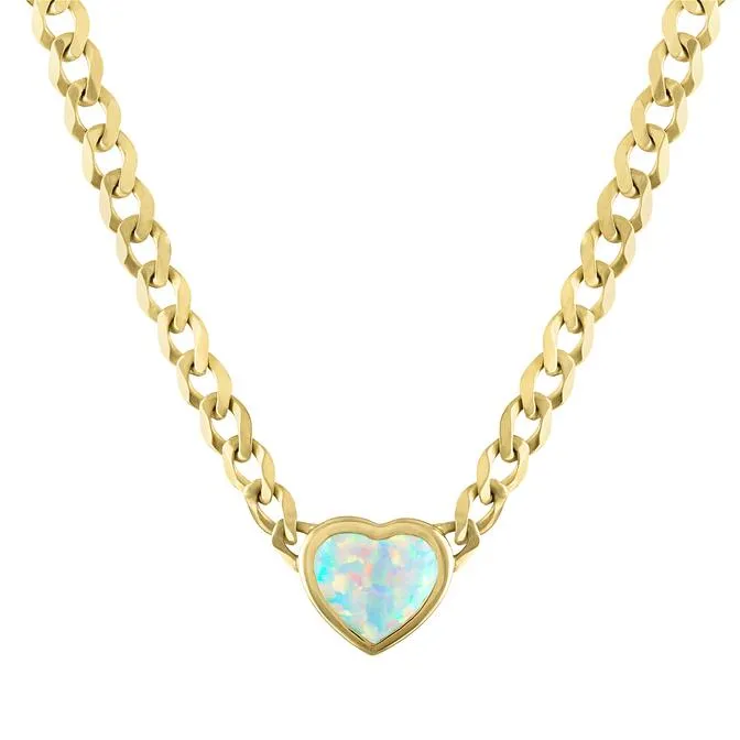 Cooper Pendant Cuban Link Chain Necklace