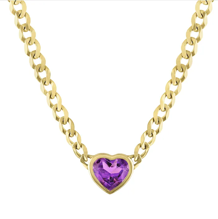 Cooper Pendant Cuban Link Chain Necklace