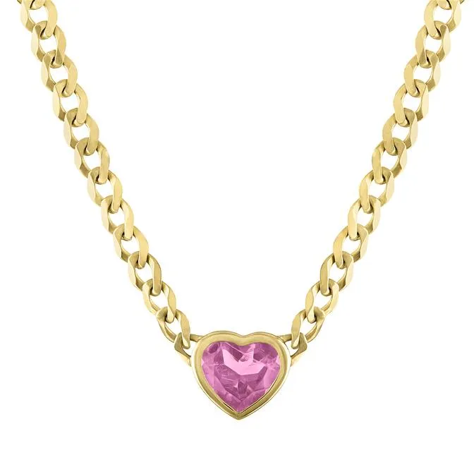 Cooper Pendant Cuban Link Chain Necklace