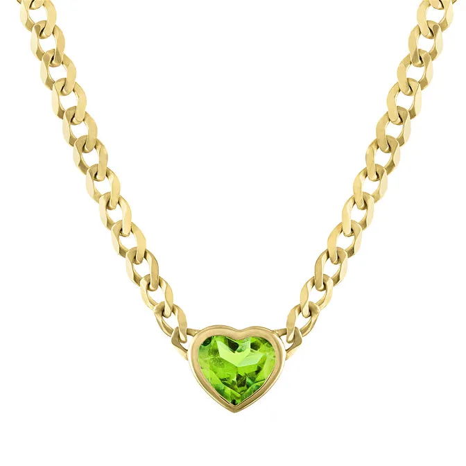 Cooper Pendant Cuban Link Chain Necklace