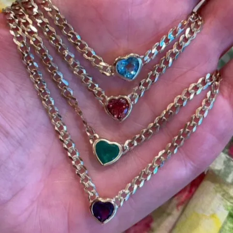 Cooper Pendant Cuban Link Chain Necklace