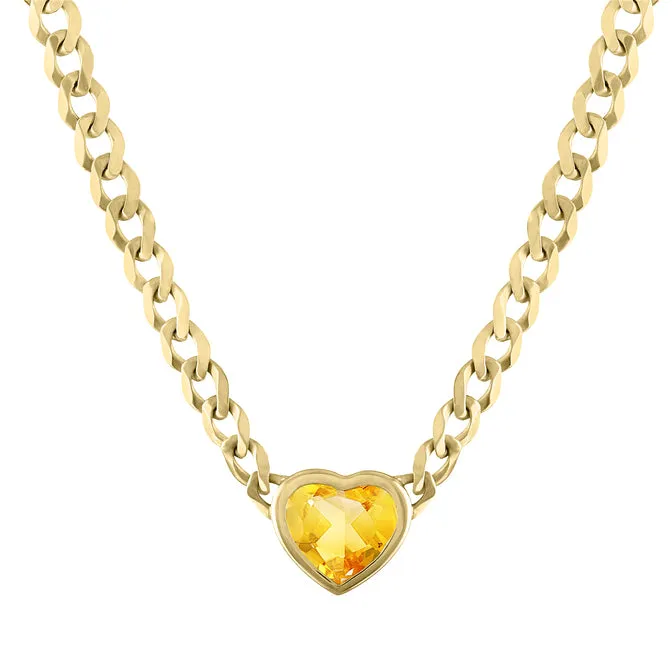 Cooper Pendant Cuban Link Chain Necklace