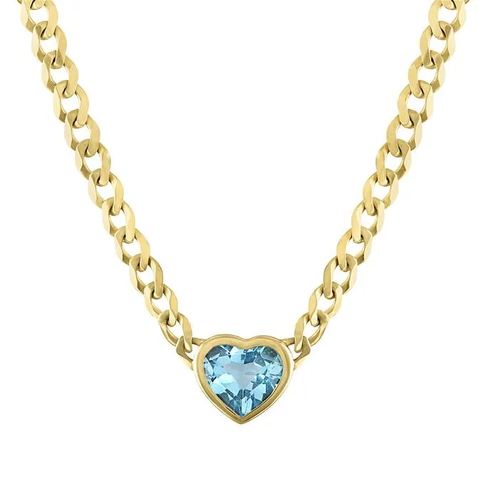 Cooper Pendant Cuban Link Chain Necklace