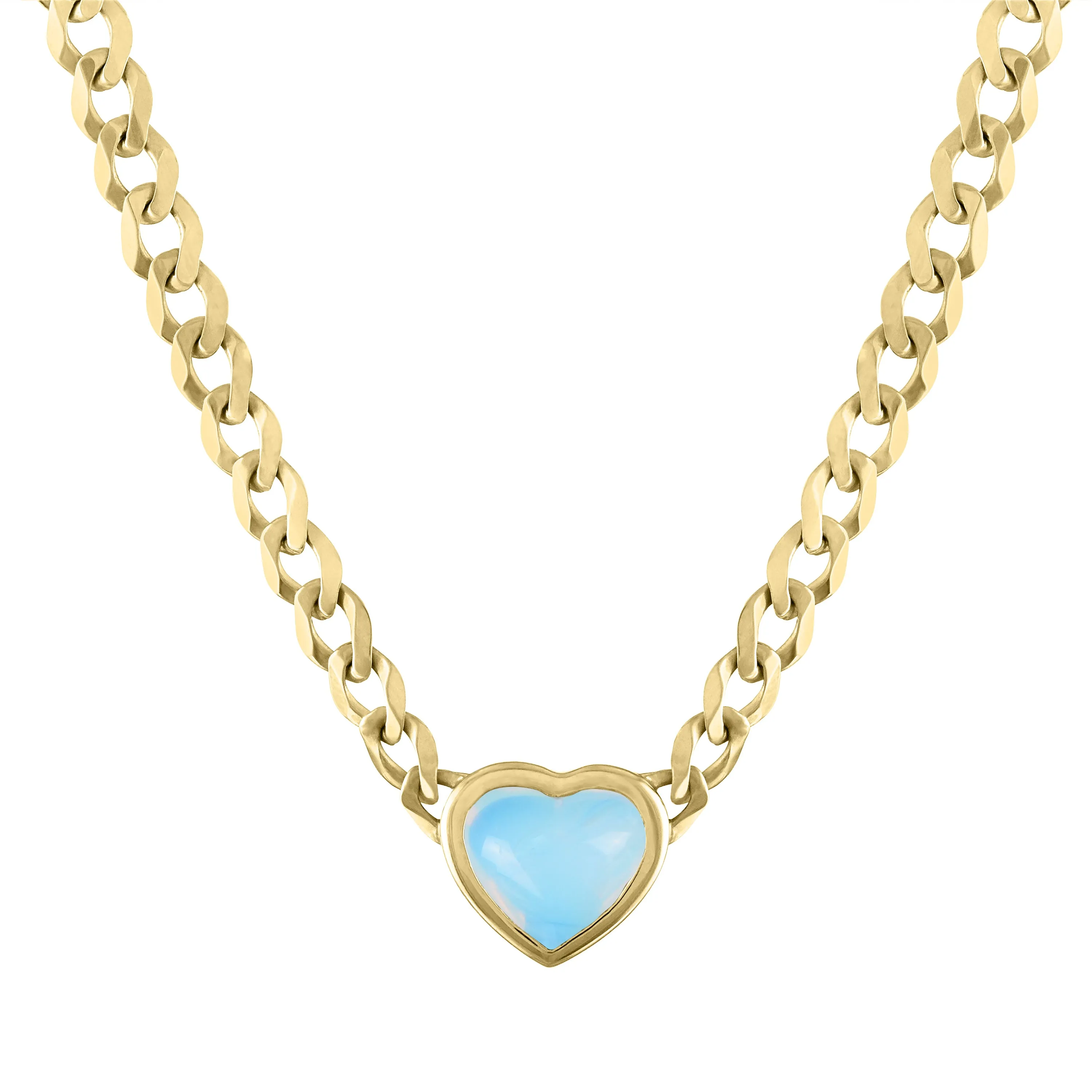 Cooper Pendant Cuban Link Chain Necklace